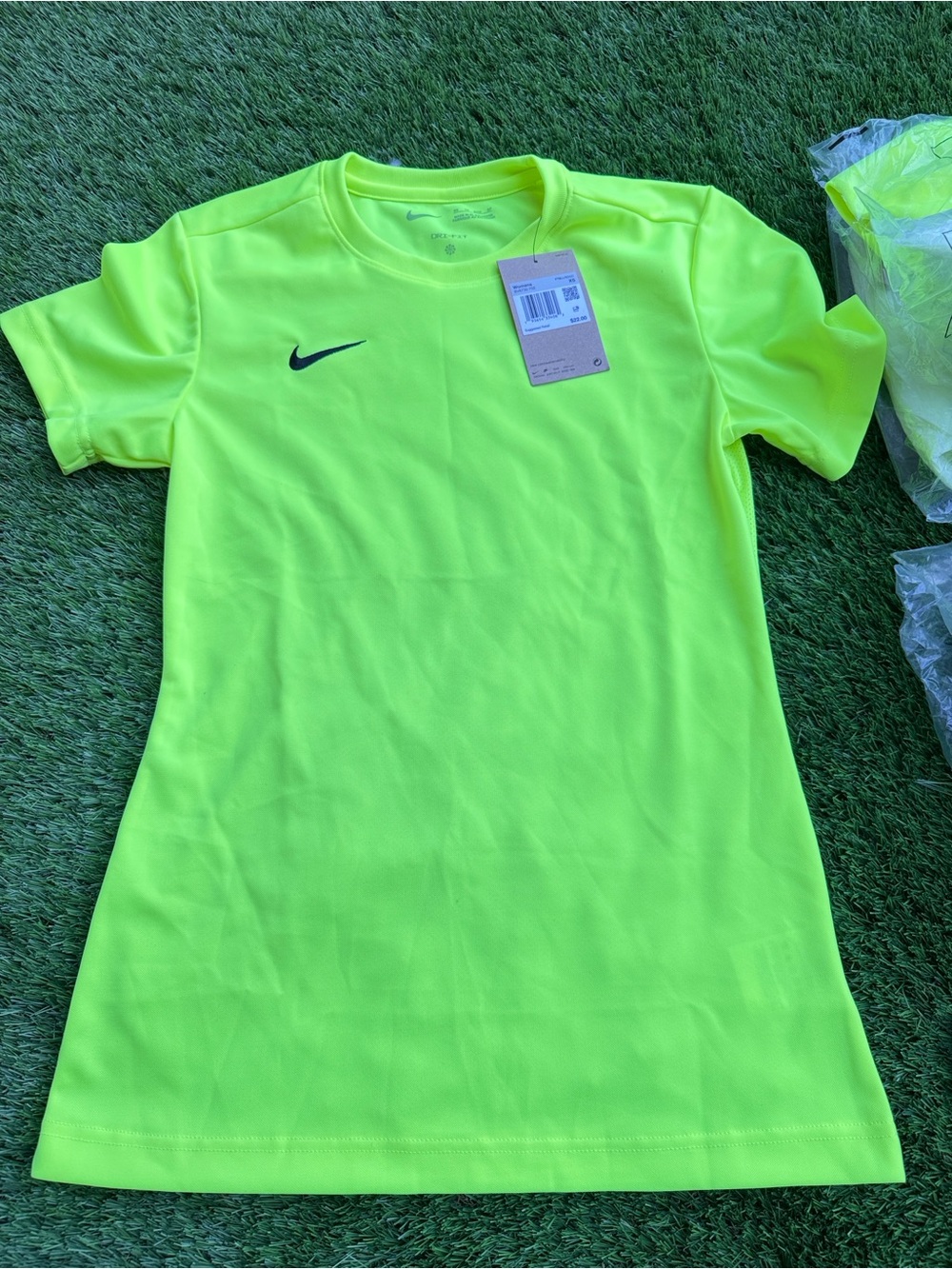 Nike Bright Neon Yellow Kids Short-Sleeve Athletic Tee